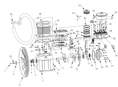 Page A Diagram and Parts List for XP210100AV 2005 Campbell Hausfeld Compressor